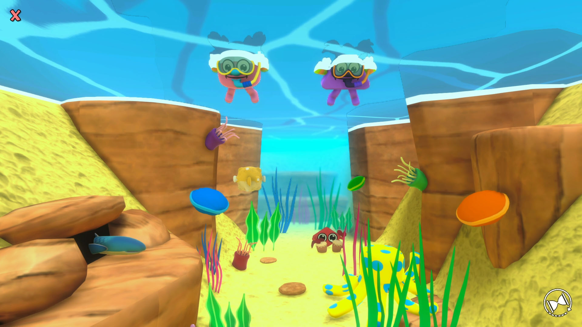 Bonnie and a friend exploring underwater